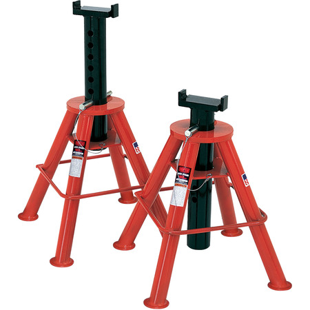NORCO PROFESSIONAL LIFTING 10 Ton Cap. Jack Stands - Pin Type-[Low] - U.S.A. 81208